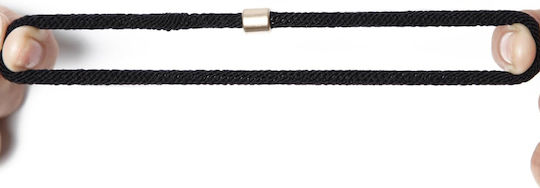 Avizar Elastische Gedrehte Haargummis Gold Spitze Minimalistisch Schwarz Schwarz