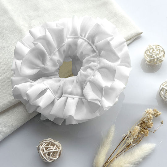 Avizar Scrunchie Maxi Hair In Muslin Vaporous Casual White White
