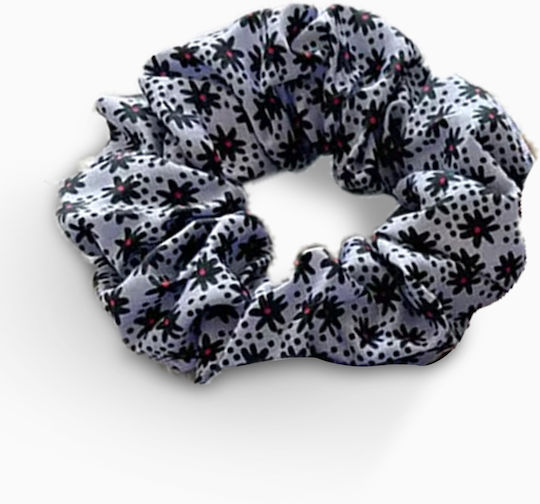 Avizar Класически Ластик За Коса Scrunchie От Мека Тъкан С Цветя Деликатен Лилав