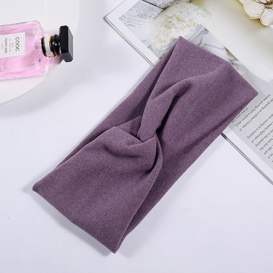 Avizar Crossed Headband Basic Hair In Silky Jersey Uni Cozy Purple Purple