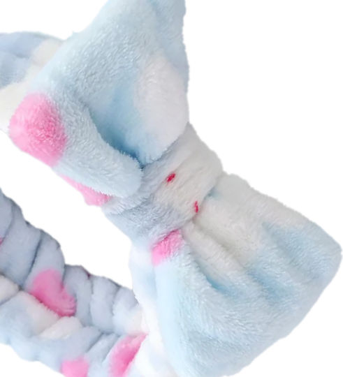 Avizar Bentite Pentru Păr Din Blană Fleece Spa Cu Modele De Iepure Albastru