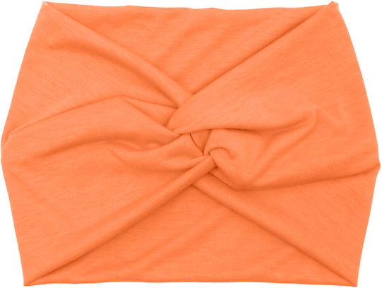 Avizar Crossed Headband Hair In Light Orange Soft Solid Cotton Orange