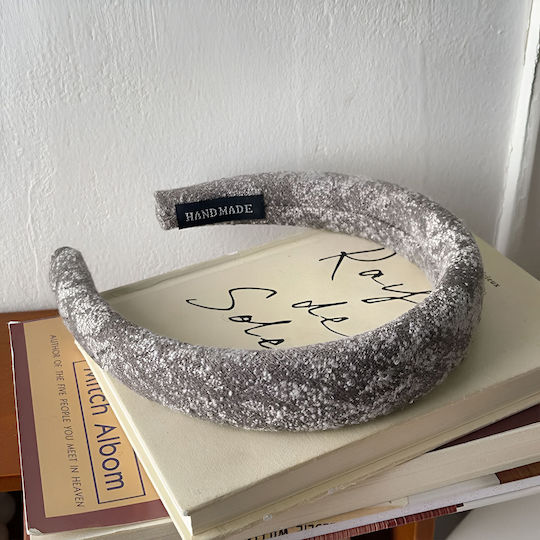 Avizar Large Headband Hair In Vintage Chic Uni Mesh Gray Grey