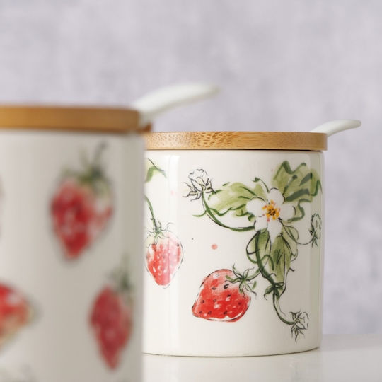 Boltze Set Of Red Bamboo Lunch Boxes 7.5x8cm 2 Pieces