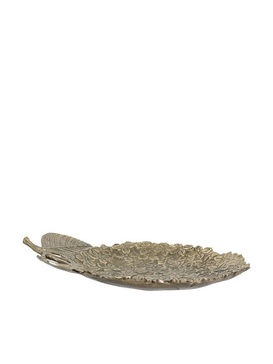 Artekko Decorative Metal Platter Gold 39.4x33x5.1cm