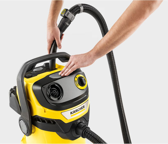 Karcher WD 5 Прахосмукачка за Мокро/Сухо Почистване 1200W с Пластмасов Контейнер 25л