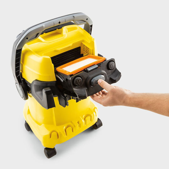 Karcher WD 5 Прахосмукачка за Мокро/Сухо Почистване 1200W с Пластмасов Контейнер 25л