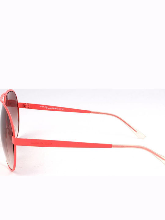 Italia Independent Unisex Sunglasses with Red Frame and Red Lens