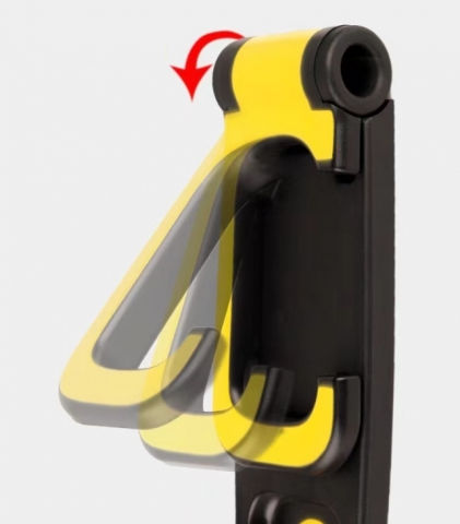 Wall-mounted Bicycle Holder Zola Suspendable Suitable All Types Bicycles 35x7.7 Cm Black Yellow