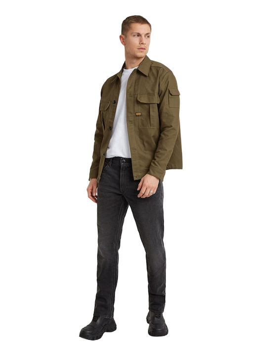 Men's Jeans Pants with Slim Straight Fit Black