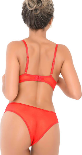 Șir De Caractere Aurora Roșie Dantelă Perle Xl Xxl Daring Intimates