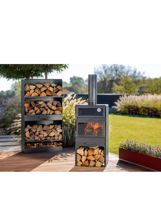 CookKing Metallic Firewood Storage Shelf 120x40x30cm CookKing Metallic Firewood Storage Shelf 120x40x30cm