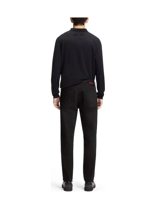 634 Men's Elastic Jeans Pants with Regular Tapered Fit Black