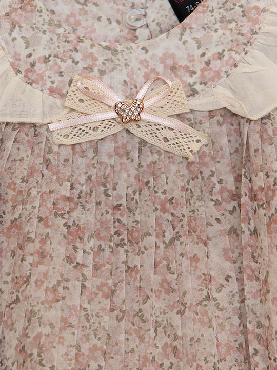 Mädchenkleid Ärmellos Blumen Muster