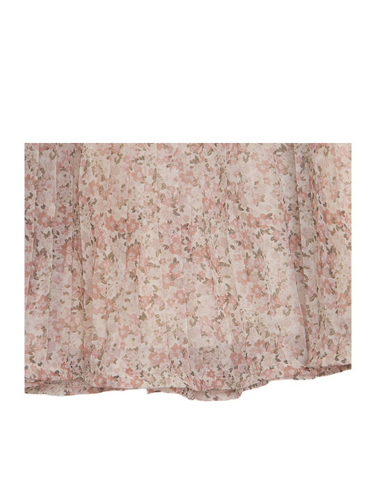 Mädchenkleid Ärmellos Blumen Muster