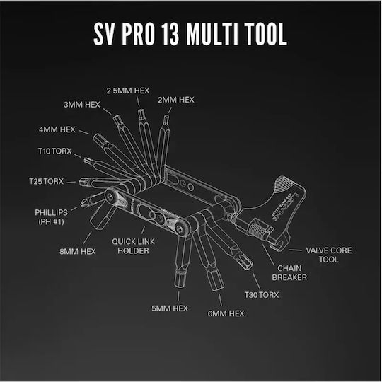 Lezyne Sv Pro 13 Fahrradwerkzeug Silber
