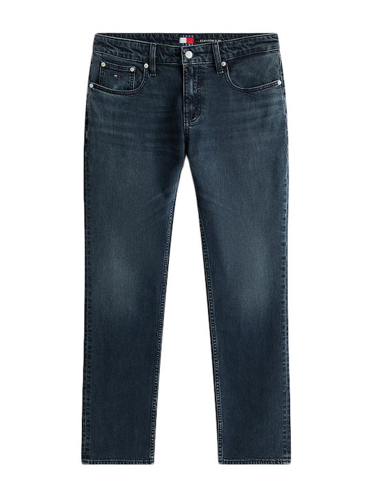 Scanton Ανδρικό Παντελόνι Τζιν με Slim Εφαρμογή Denim Blue Black
