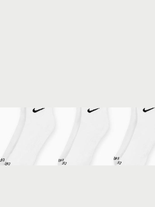 Nike Everyday Plus Cushioned Training Ankle Socks Sports Socks White 3 Pairs