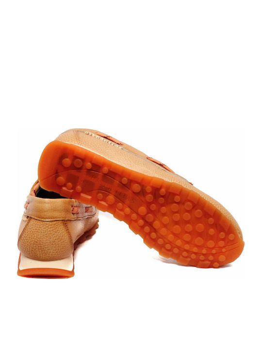 Leather Women's Moccasins in Brown Colour