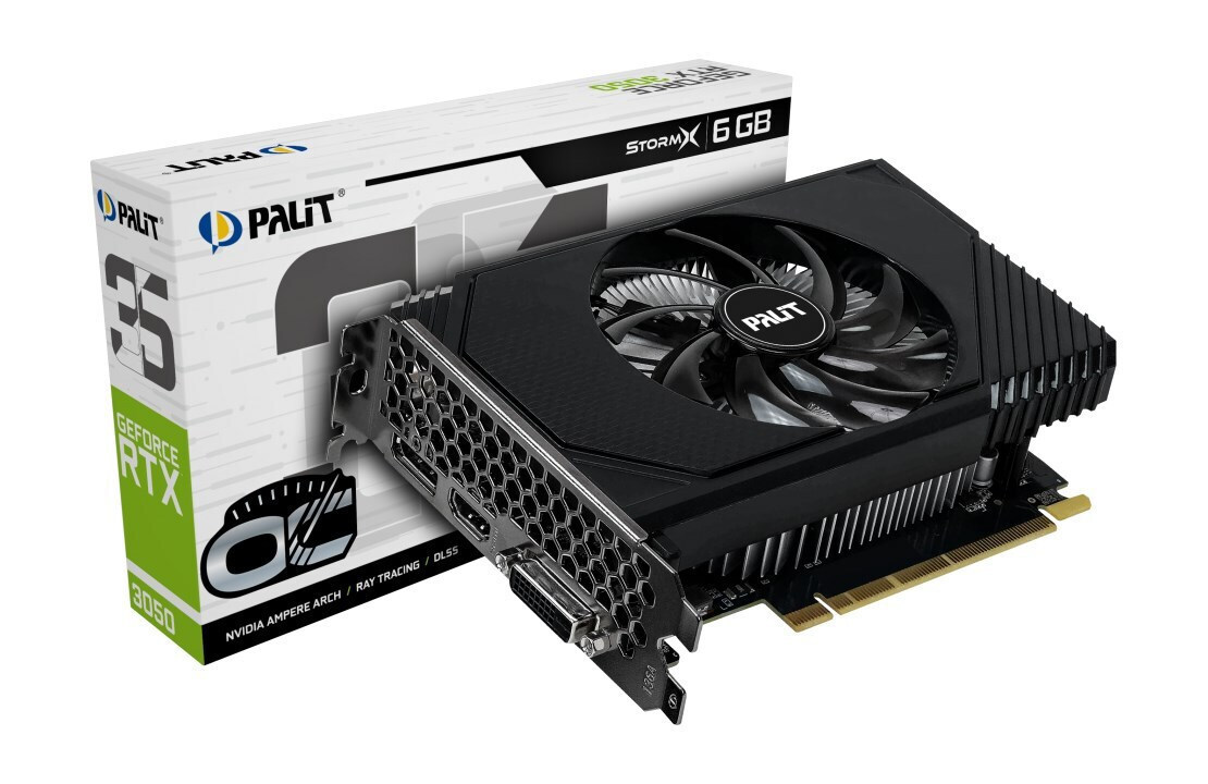 Pal GeForce RTX 3050 6GB GDDR6 StormX OC Κάρτα Γραφικών