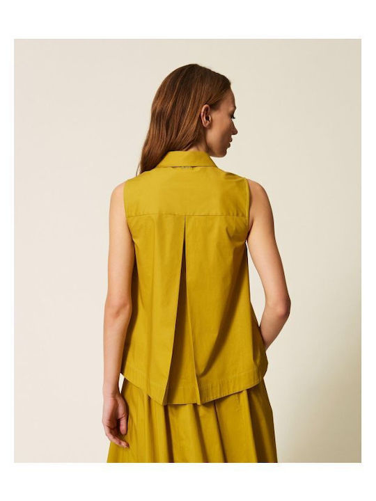 Sleeveless Women's Shirt Green