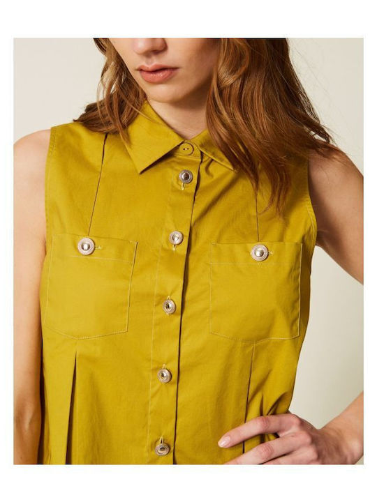 Sleeveless Women's Shirt Green