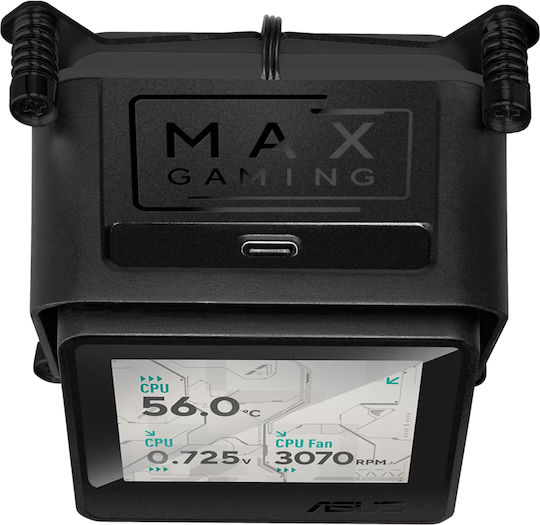 Asus MAX Gaming LC 360 ARGB LCD Υδρόψυξη AIO CPU με 3 Ανεμιστήρες 120mm