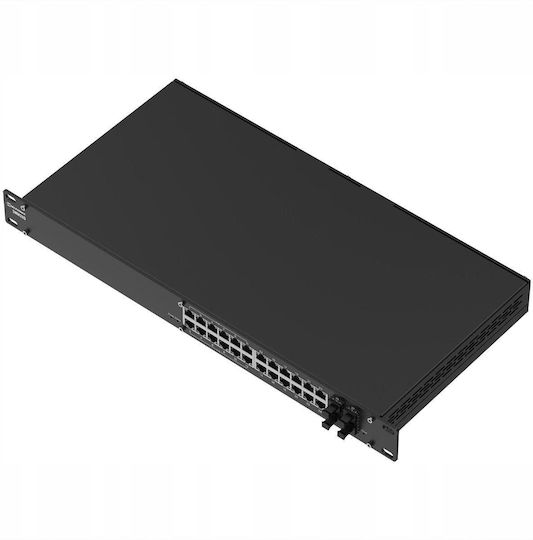 Teltonika SWM280 Managed L2 PoE+ Switch with 24 Gigabit (1Gbps) Ethernet Ports and 4 SFP Ports