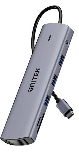 Unitek USB-C Docking Station με HDMI 4K PD και σύνδεση 2 Οθονών