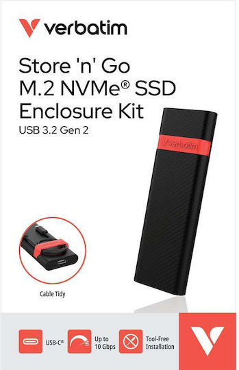 Verbatim Hard Drive Case for M.2 PCI Express with Type-C Connection