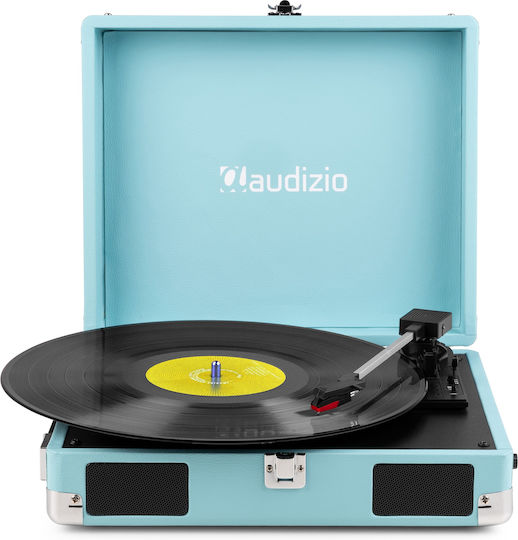 Audizio RP111BL 102.033 Куфар Грамофон с Задвижване с Ремък, Предусилване и Вградени Говорители Син