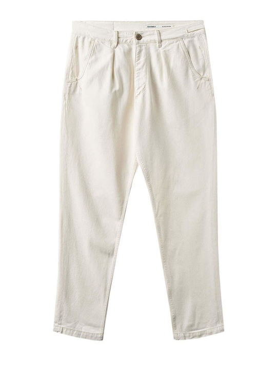 Ανδρικό Παντελόνι Τζιν με Relaxed Tapered Εφαρμογή Ecru