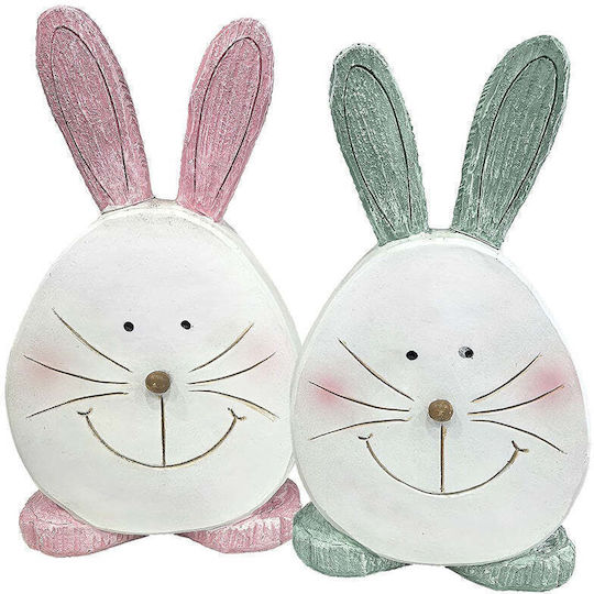 Decorative Tabletop Rabbit Polyresin 25x15x6 Cm 2 Colors 1 Piece