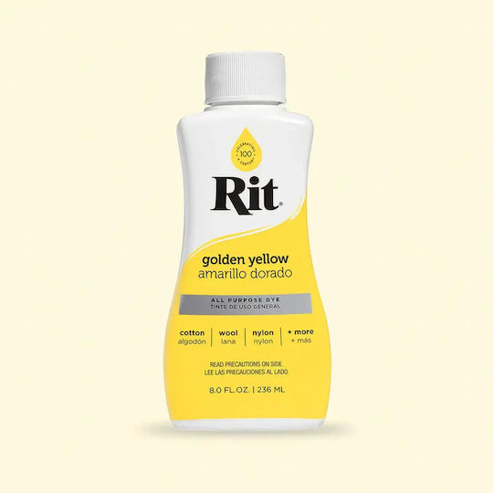 Rit Dye Liquid All-purpose Βαφή Υφασμάτων – Golden Yellow 236ml