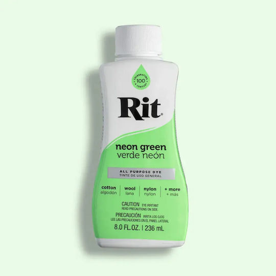 Rit Dye Liquid All-purpose Βαφή Υφασμάτων – Neon Green 236ml