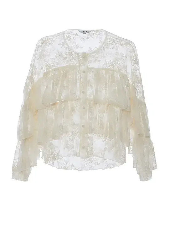 Long Sleeve Women's Shirt Ivory