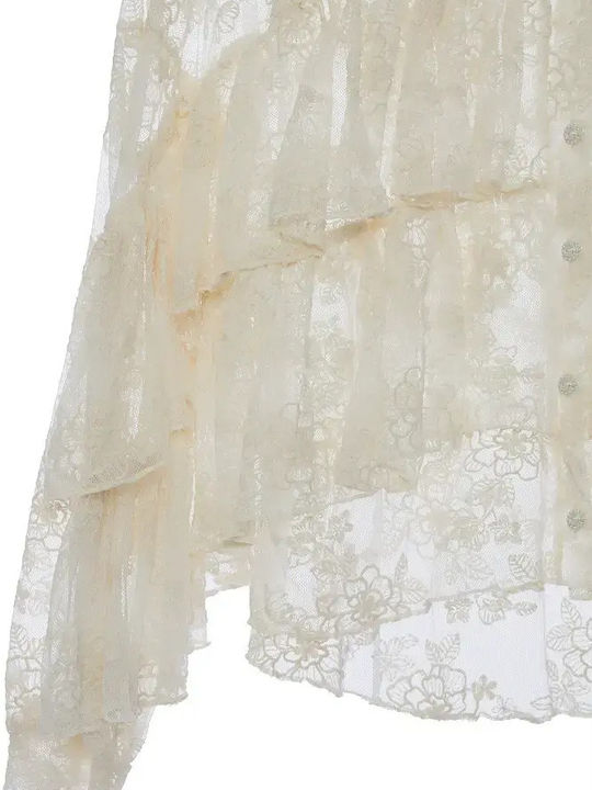 Long Sleeve Women's Shirt Ivory