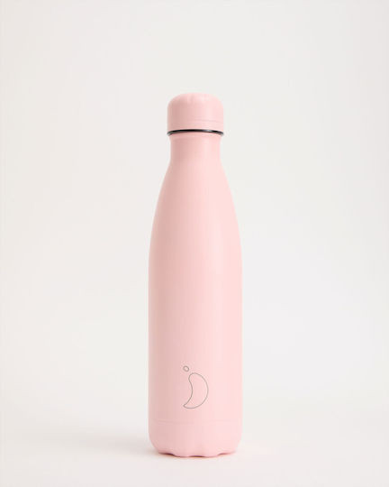Chilly's Original All Matte Monochrome Μπουκάλι Θερμός Ανοξείδωτο BPA Free 500ml Peach
