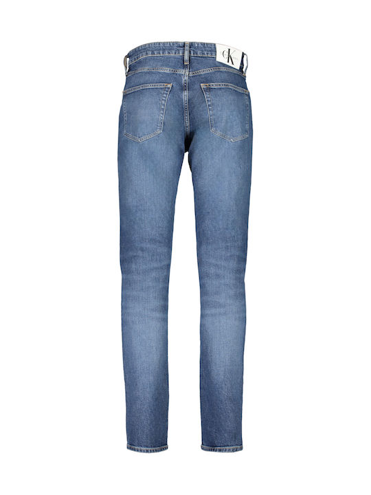 Ανδρικό Παντελόνι Τζιν με Slim Straight Εφαρμογή DenimBlue