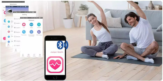 Jumper Medical Smart Cântar de Baie 200kg cu Bluetooth Alb 1356335