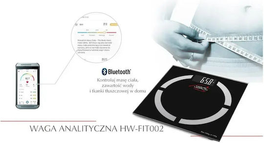 Tech-Med Smart Badezimmerwaage 180kg mit Bluetooth Weiße