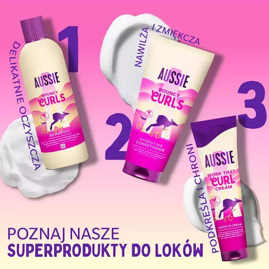 Aussie Sampon Intensiv Hidratant Pentru Bucle Elastice Par Creț Ondulat 1000 Ml