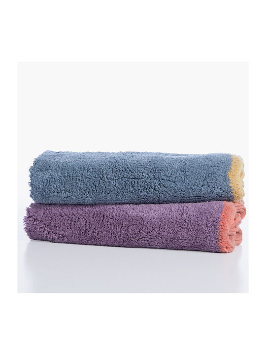 Nef-Nef Homeware Σετ Πατάκια Μπάνιου Βαμβακερό Vertia Mauve 60x90εκ.