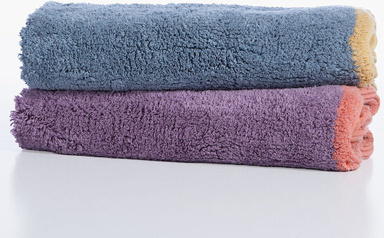 Nef-Nef Homeware Σετ Πατάκια Μπάνιου Βαμβακερό Vertia Mauve 60x90εκ.