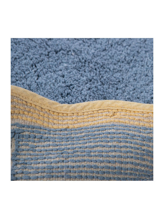 Nef-Nef Homeware Комплект Бански Килими Памучни Vertia Blue 60x90см