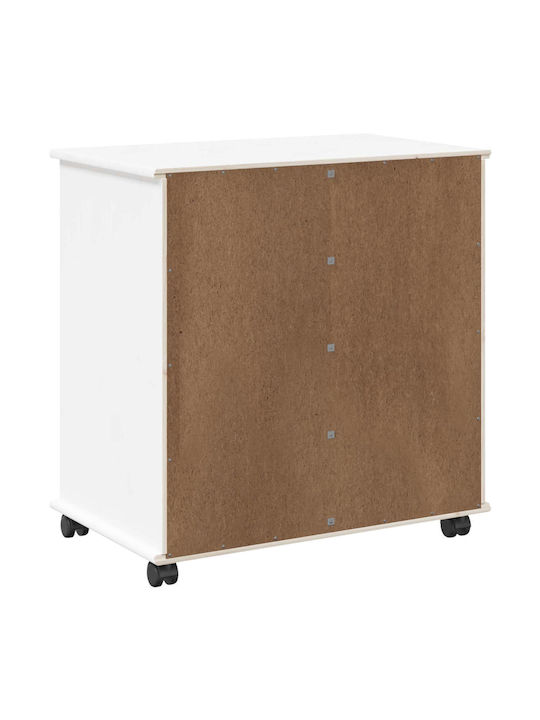 Office Cabinet Made of Solid Natural Wood 63.5x39x65.5cm