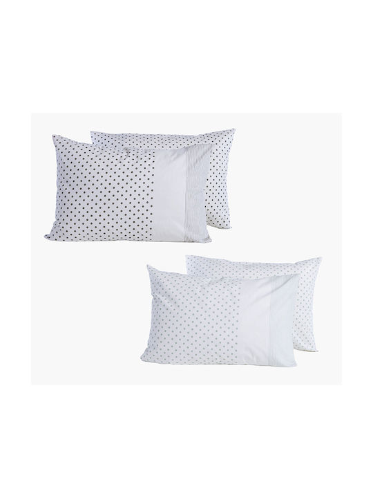 Nef-Nef Homeware Donter Pillowcase with Envelope Cover Ecru/Green 52x72cm