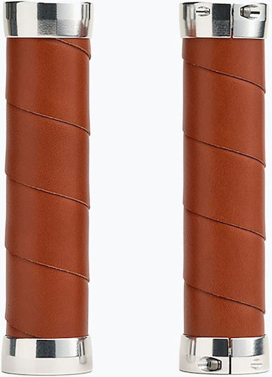 Brooks England Slender Leather Honey Handlebar Grips Size 130/100 Mm