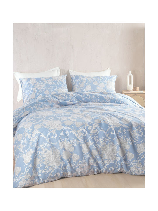 Rythmos Candince Pillowcase Set with Envelope Cover Blue 50x70cm