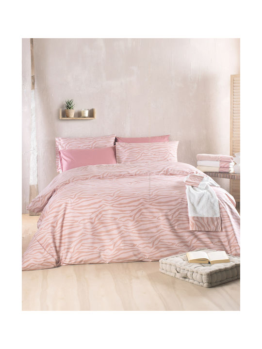 Rythmos Trisha Pillowcase Set with Envelope Cover Pink 50x70cm